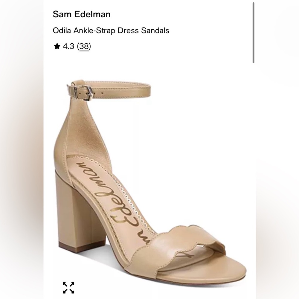 Sam Edelman Beige and free Tan Heels and Sandal sz 6M worn only twice